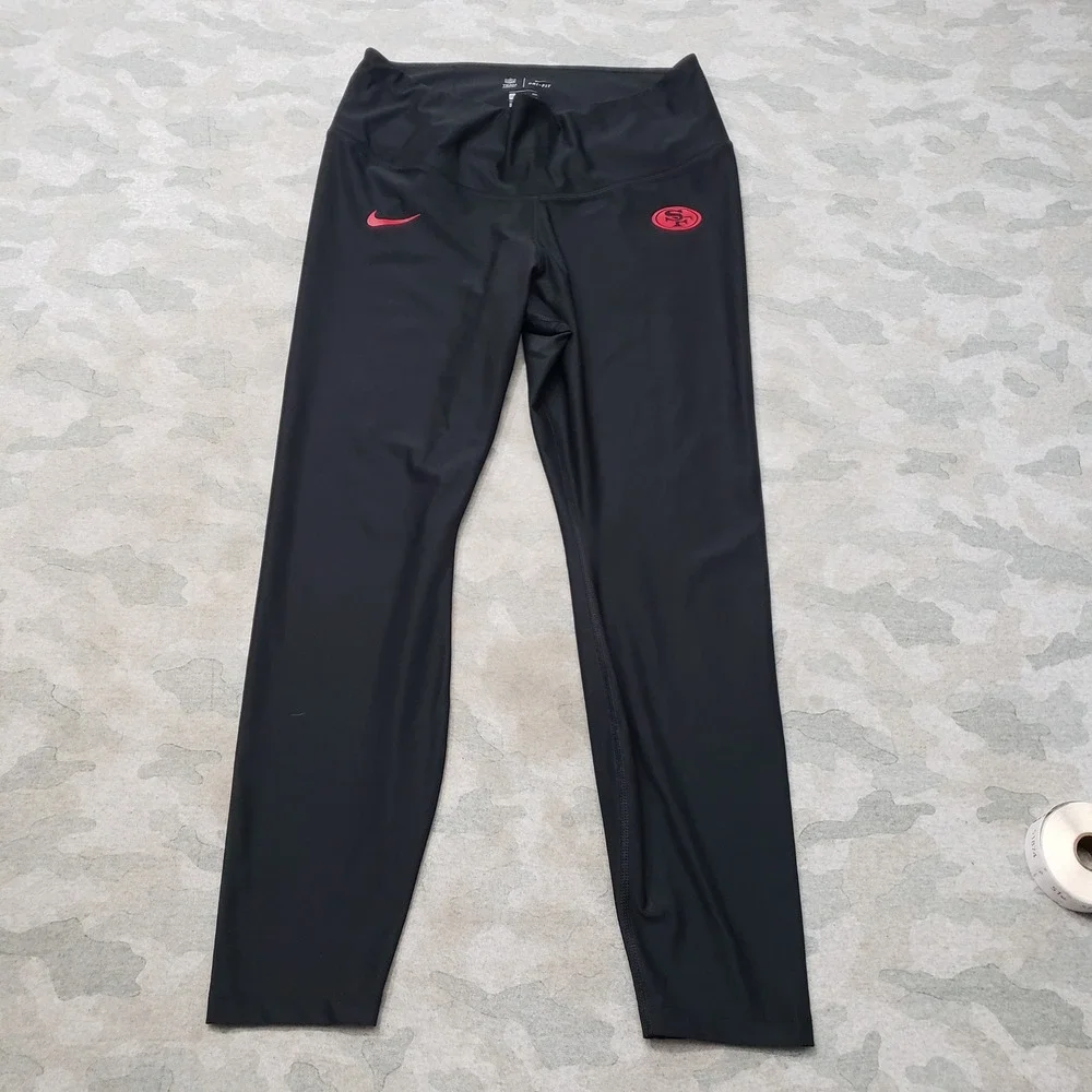 Nike San Francisco 49ers Leggings Womens 2XL Black Dri-FIT NFL Football